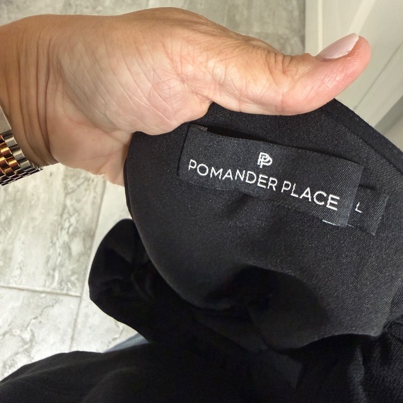 Pomander Place by Tuckernuck Daphne High Neck Black Long Sleeve Dress - Picture 2 of 8